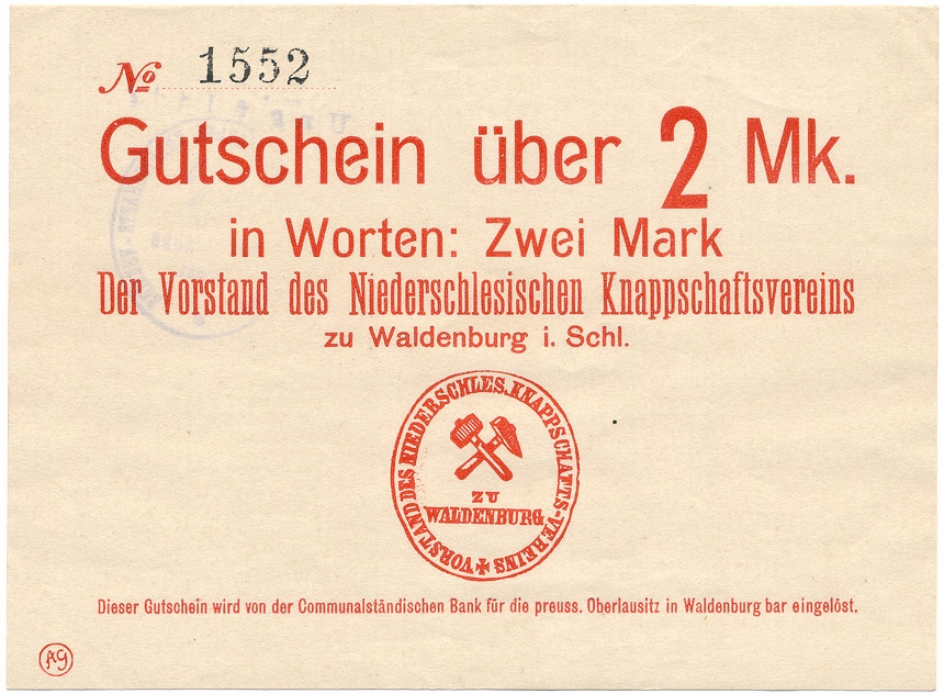 Wałbrzych - Gwarectwo Dolnośląskie - 2 Mark 1914