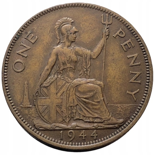 66898. Wielka Brytania, 1 pens, 1944r.