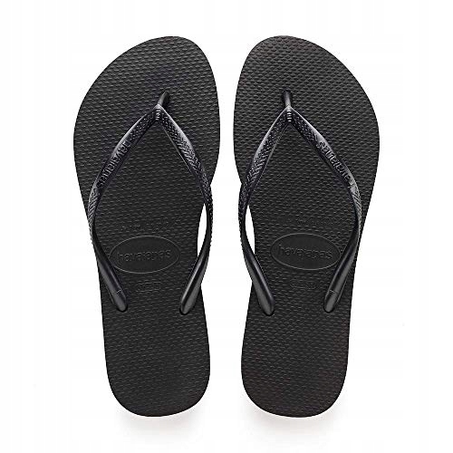 JAPONKI DAMSKIE HAVAIANAS KLAPKI CZARNE 39-40