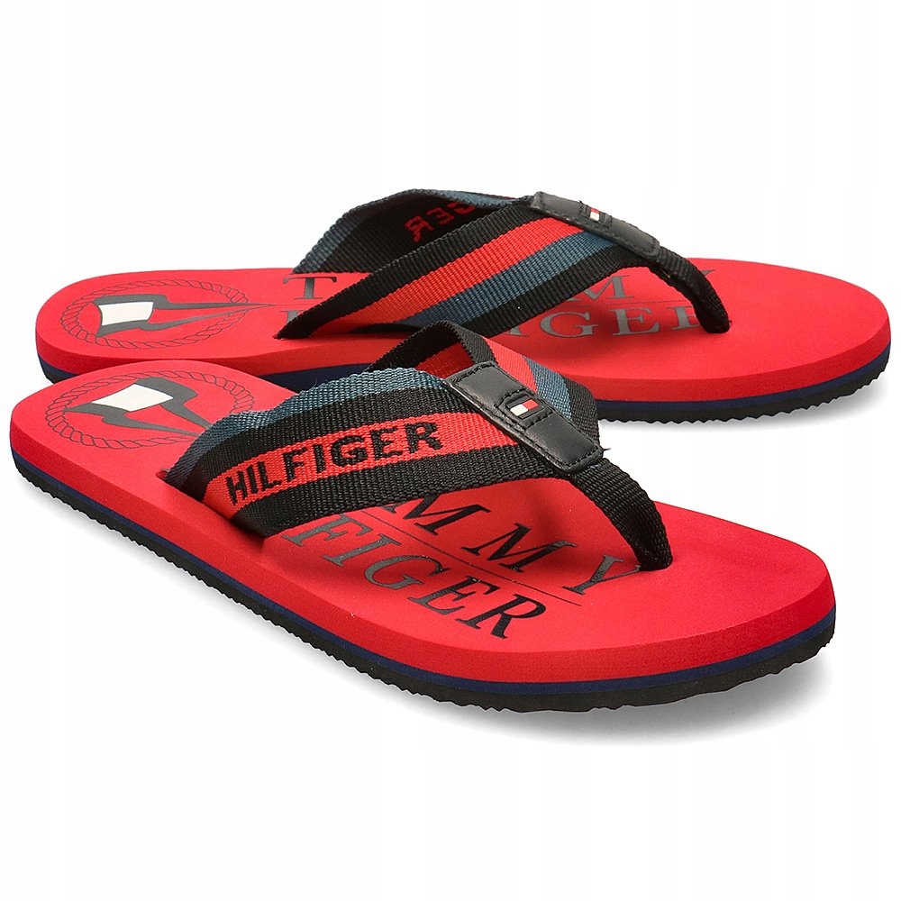 Tommy Hilfiger Czerwone Japonki Męskie R.42