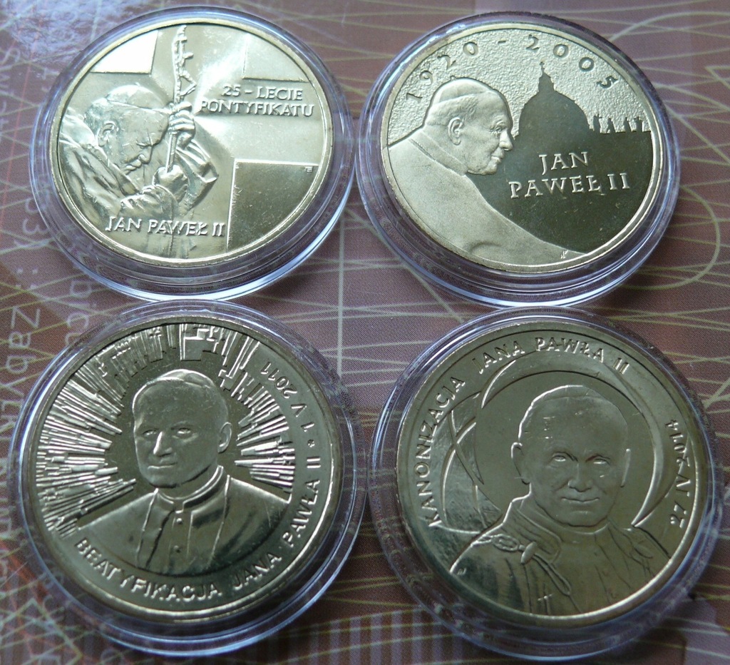 Купить Набор из 4 монет в колпачках ИОАН ПАВЕЛ II 2003 - 2014 гг.: отзывы, фото, характеристики в интерне-магазине Aredi.ru