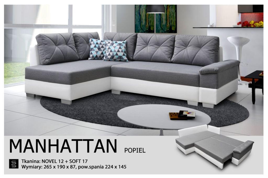 NAROŻNIK POKOJOWY MANHATTAN sofa narożna