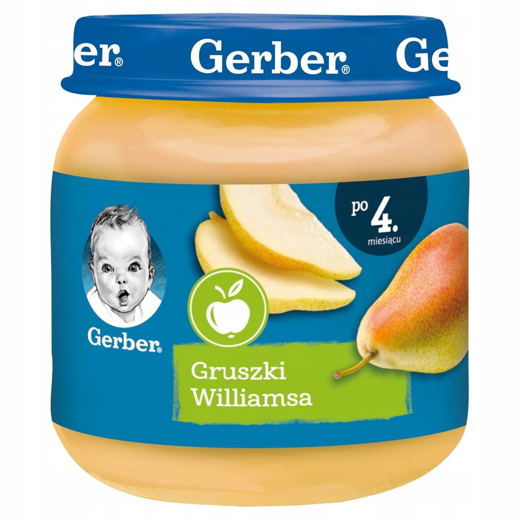 Gerber gruszki Williamsa dla niemowląt po 4 miesiącu 125g