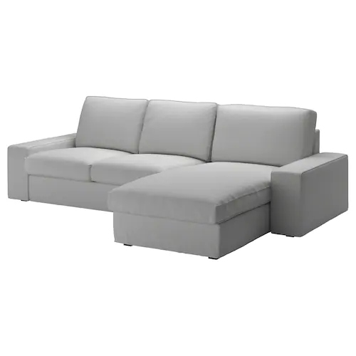 IKEA KIVIK Sofa 3-osobowa szezlongiem Orrsta szary