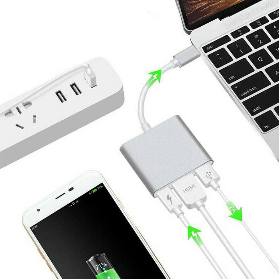 Купить Адаптер 3-в-1 HUB USB-C HDMI 4K MacBook: отзывы, фото, характеристики в интерне-магазине Aredi.ru