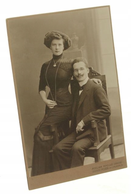Portret młodego małżeństwa Fotografia Poznań 1900