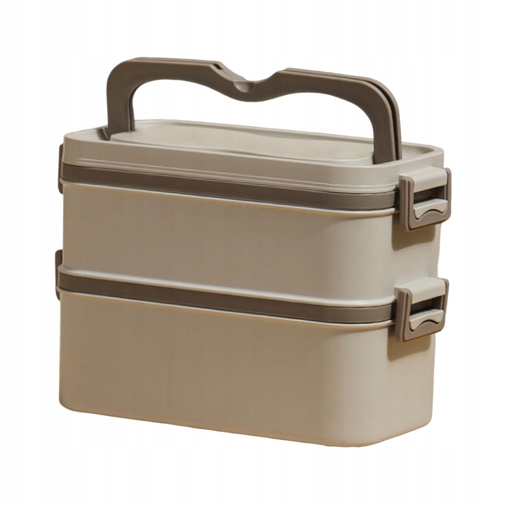 Lunch case Bento Lunch Box Leakproof Khaki 2 layer