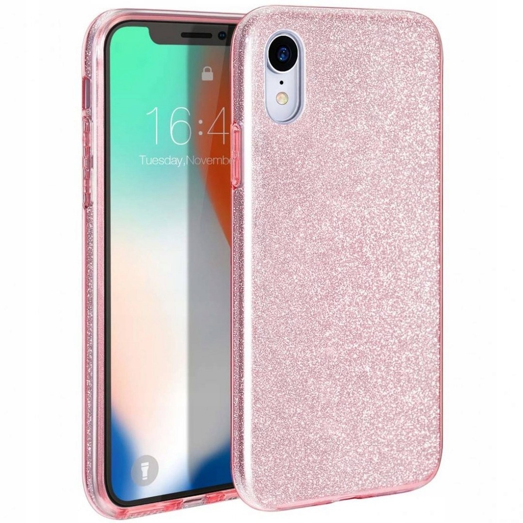 Etui HUAWEI Y6P Brokat Glitter różowe