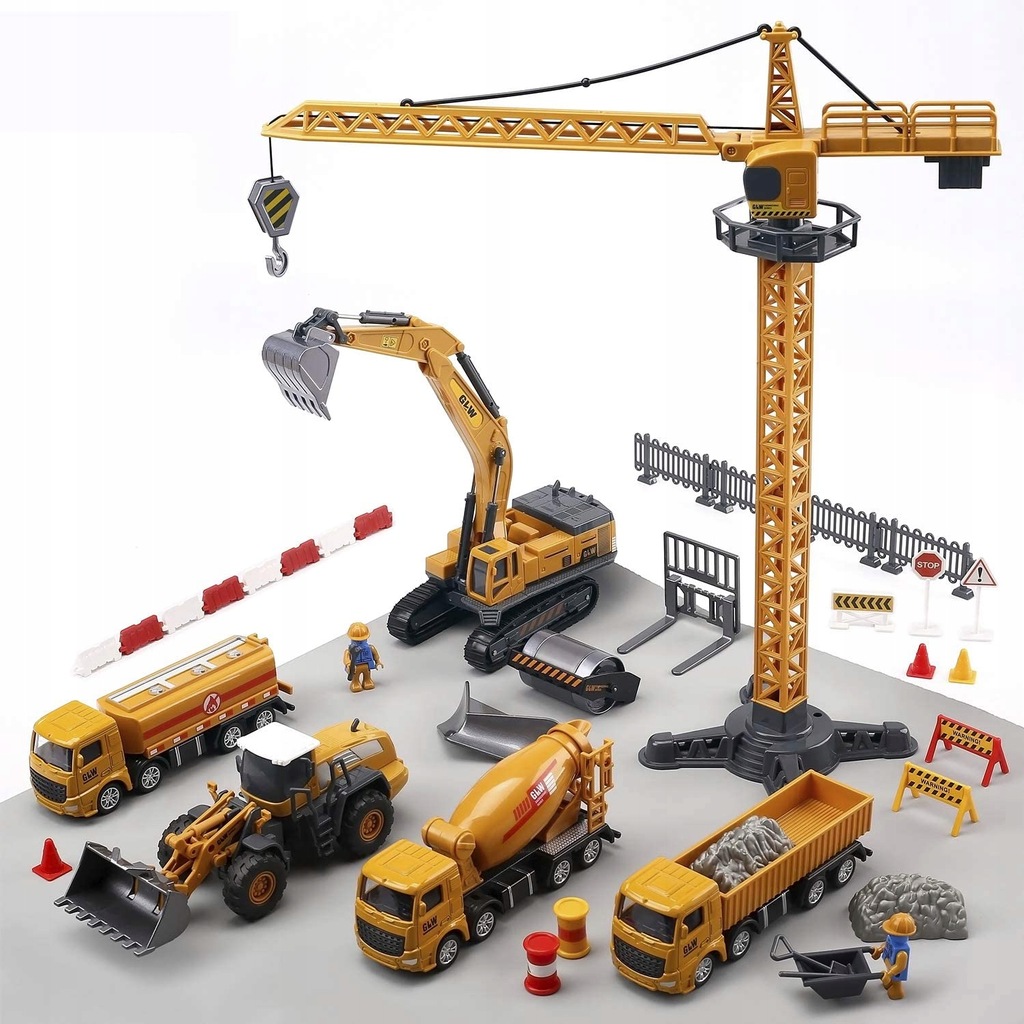 Купить НАБОР БОЛЬШОГО ЧЕМОДАНА СТРОИТЕЛЬНАЯ ТЕХНИКА ЭКСКАВАТОР КРАН ...