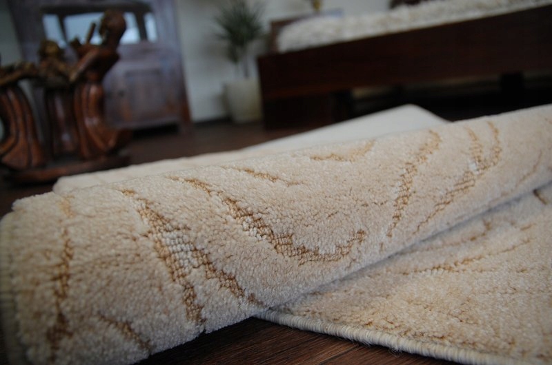 DYWAN SAMARA 75x125 krem wytłaczany jednolity