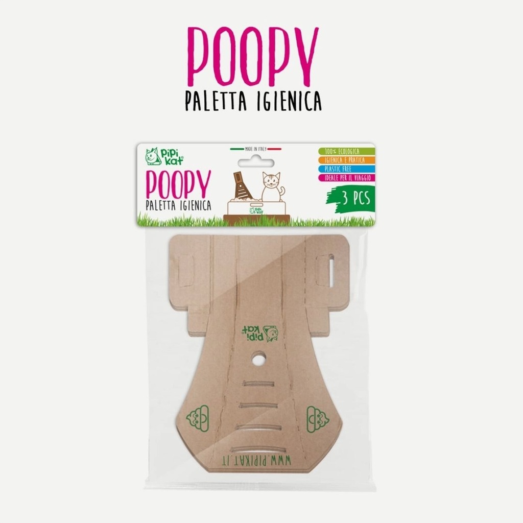 Pipikat Kartonowa Łopatka Do Żwirku Poppy 3szt Pipikat