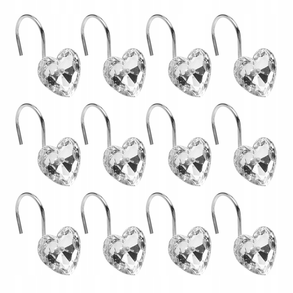 12 sztuk Kreatywny Rhinestone Curtain Hooks