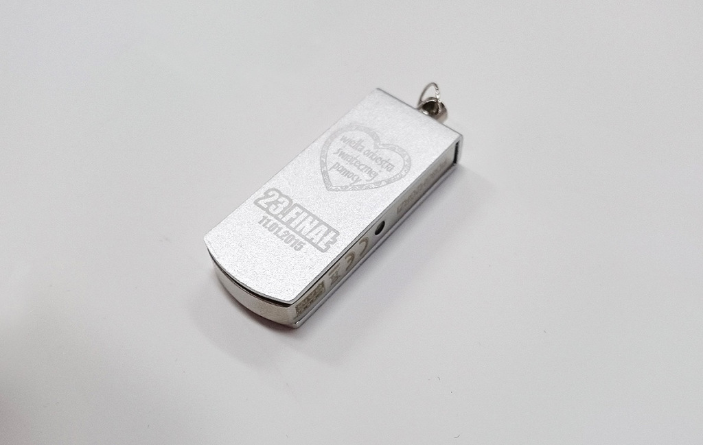 Metalowy pendrive 8GB z logo WOSP