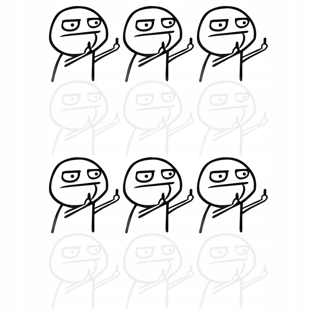 Body Stickers Car Window Decal Middle Finger