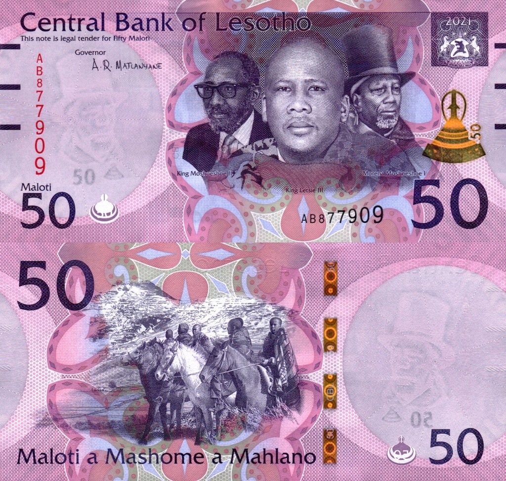 # LESOTHO - 50 MALOTI - 2021 - P-NEW - UNC