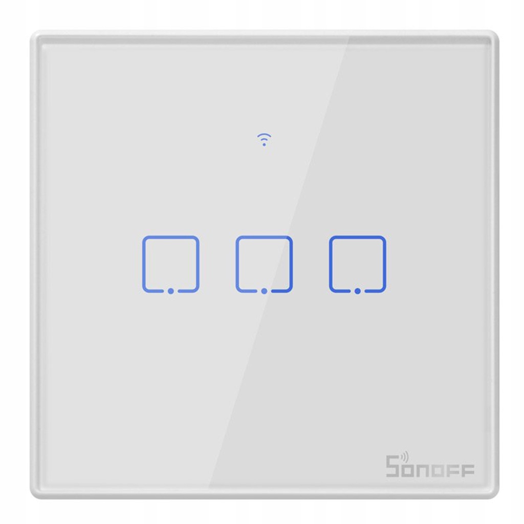 Dotykowy włącznik światła WiFi + RF 433 Sonoff T2 EU TX (3-kanałowy)