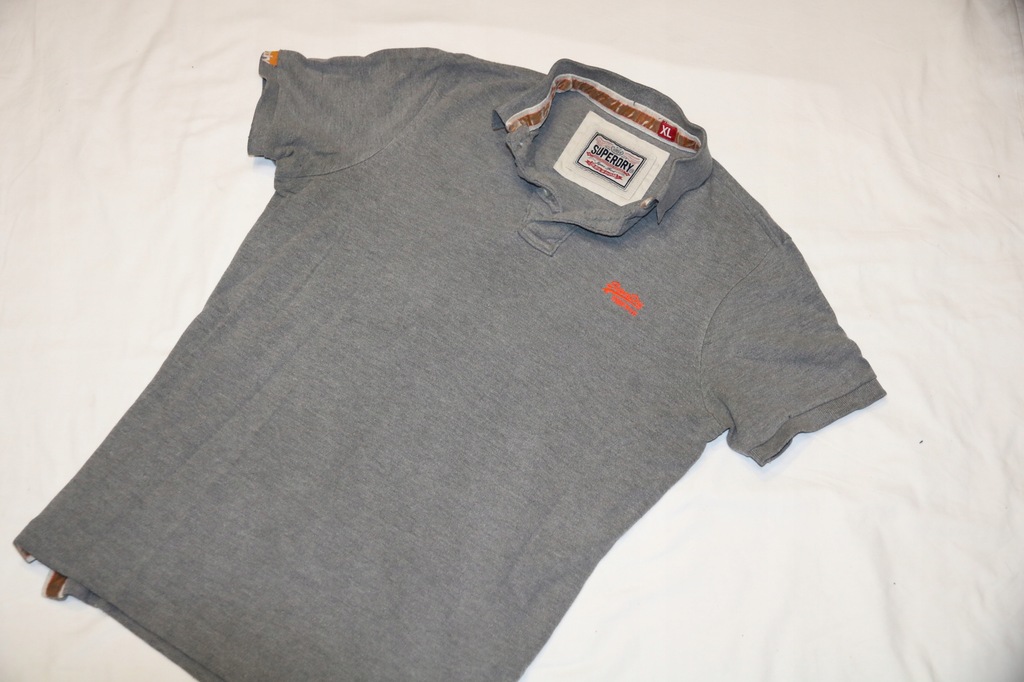 SUPERDRY TSHIRT POLO LOGO GRUBY ROZ XL