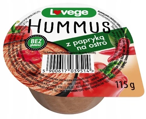 Hummus Lovege z Papryką na Ostro - 115g