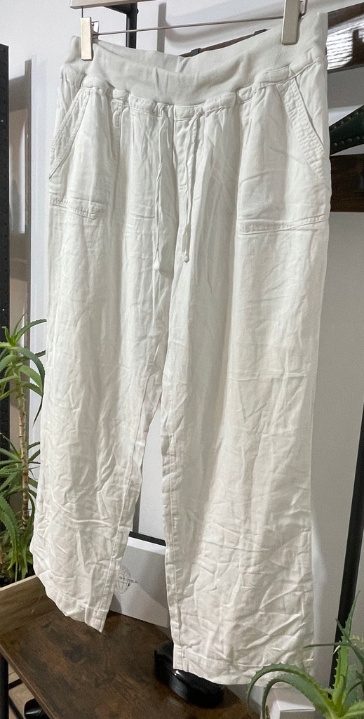 15 szerokie luźne upały nowoczesne białe spodnie XL letnie Anthology