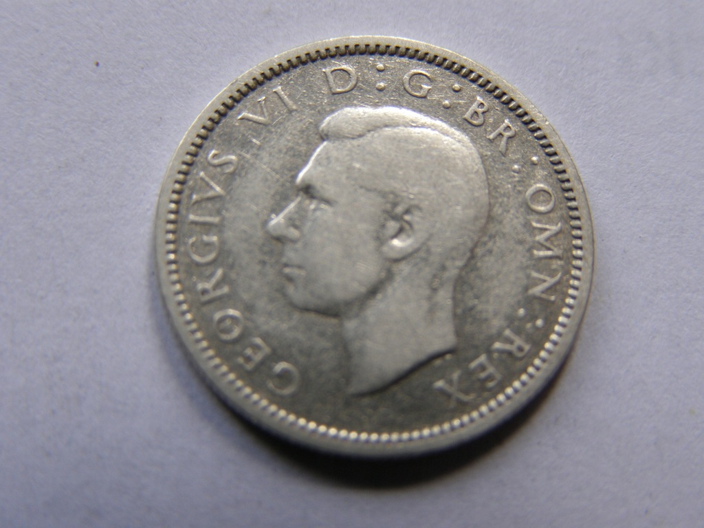 ANGLIA BRYTANIA 6 PENCE 1938 ROK SREBRO BCM !!!!!!