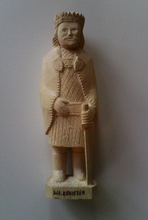 Drewniana figurka - Król Polski Łokietek