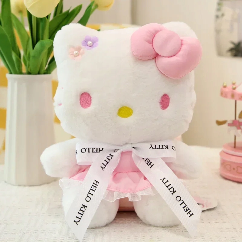 Hello Kitty Kawaii Plush Toys Dolls Soft Stuffed Pillow Anime Animal Decor