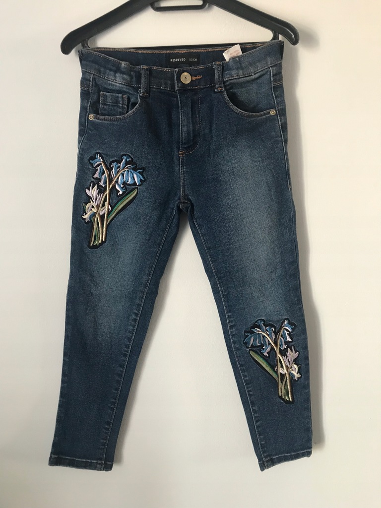 Reserved spodnie jeansy 110 cm rurki strecz ideał