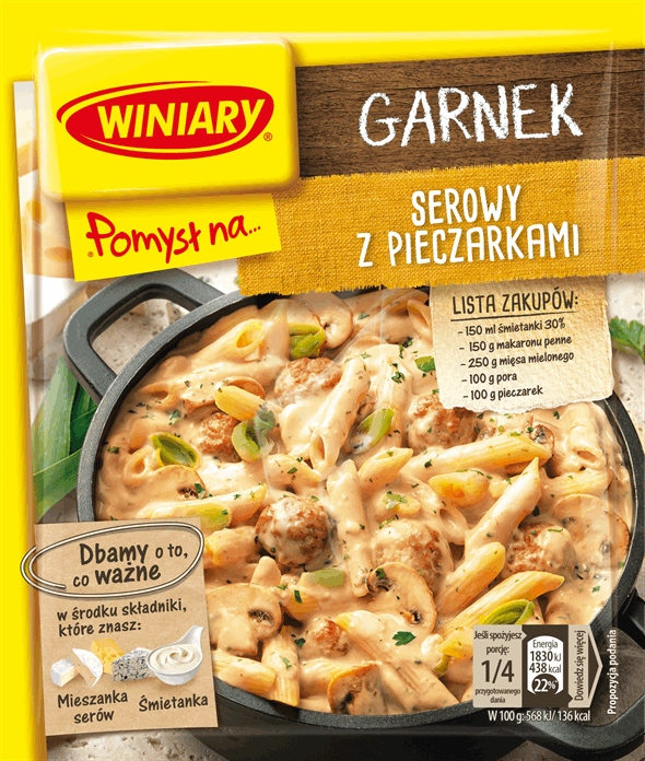 WINIARY POMYSŁ NA SEROWY GARNEK Z PIECZARKAMI