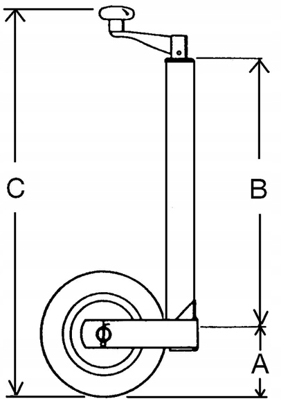 Купить Опорное колесо прицепа с ручкой: отзывы, фото и характеристики ...