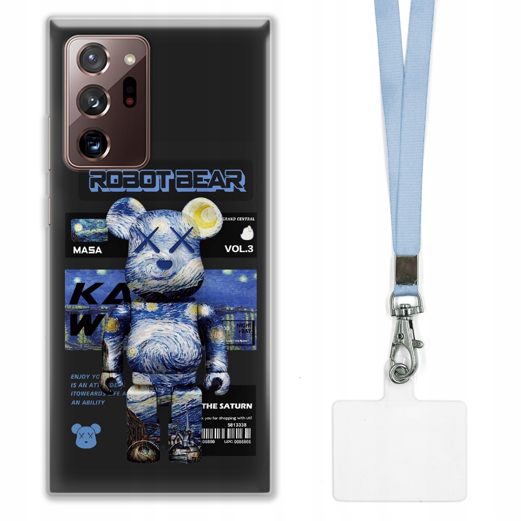 ETUI DO SAMSUNG NOTE 20 PLUS CASE + SMYCZ SZARA KAWS DLA NASTOLATKÓW WZ