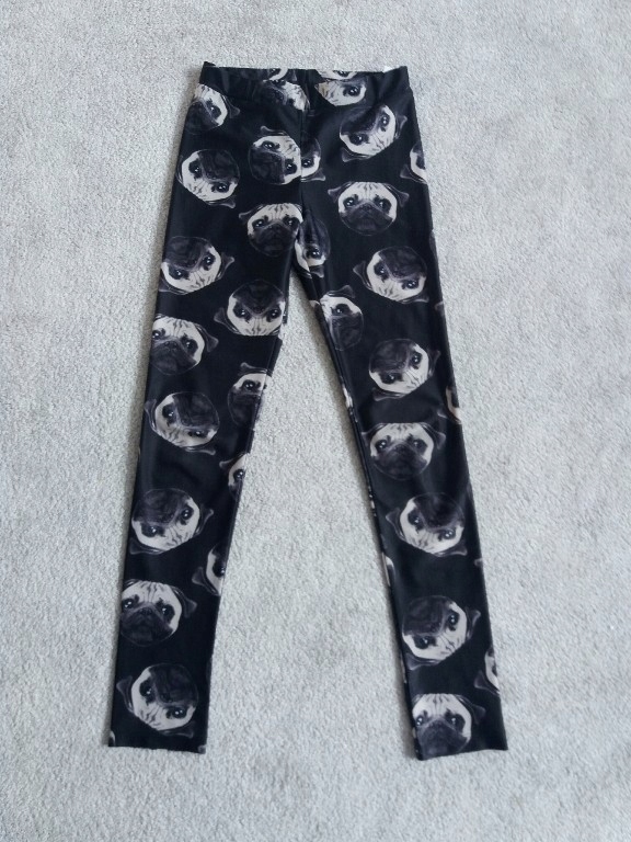 H&M śliskie legginsy getry buldożki 146cm