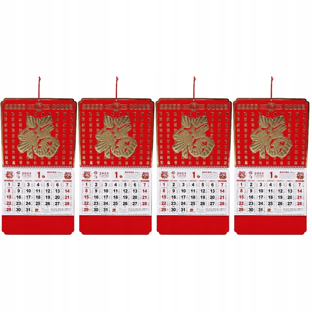 Wiszący kalendarz tradycyjny Zestaw kalendarzy 4
