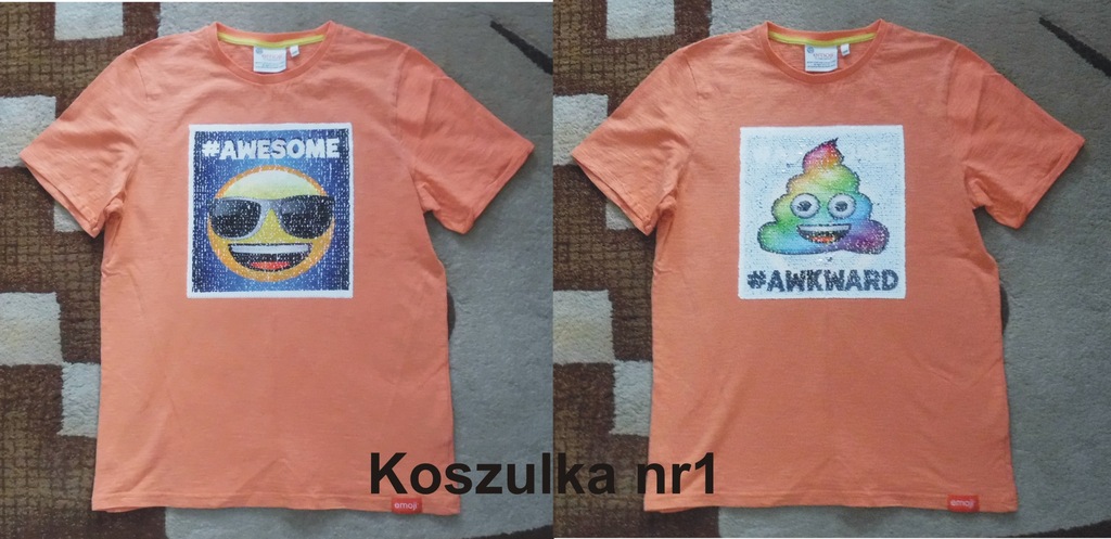 T-SHIRT z aplikacją z cekinów 158cm