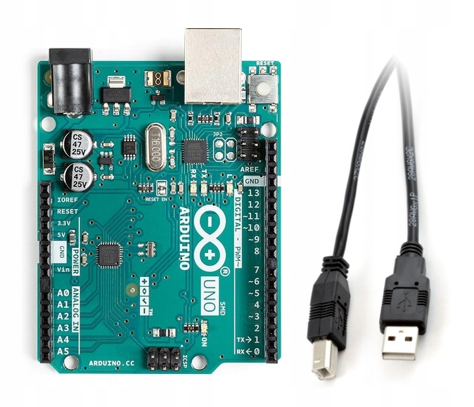 Arduino Uno Rev3 SMD oryginalny z przewodem