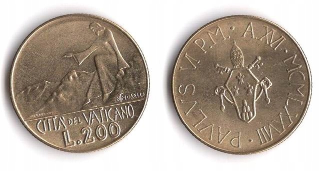 WATYKAN 1978 200 LIRE