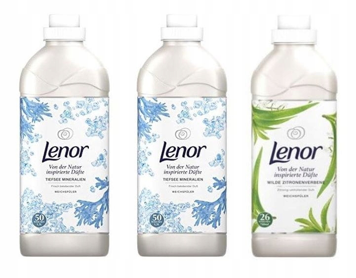 3x lenor 126/ 3,78L Tiefsee Mineral, Wilde Zitrone