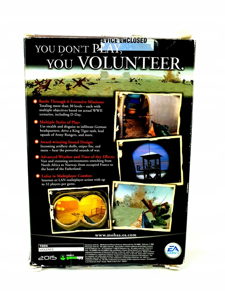 Купить MEDAL OF HONOR ALLIED ASSAULT MINI BIG BOX PC США: отзывы, фото ...