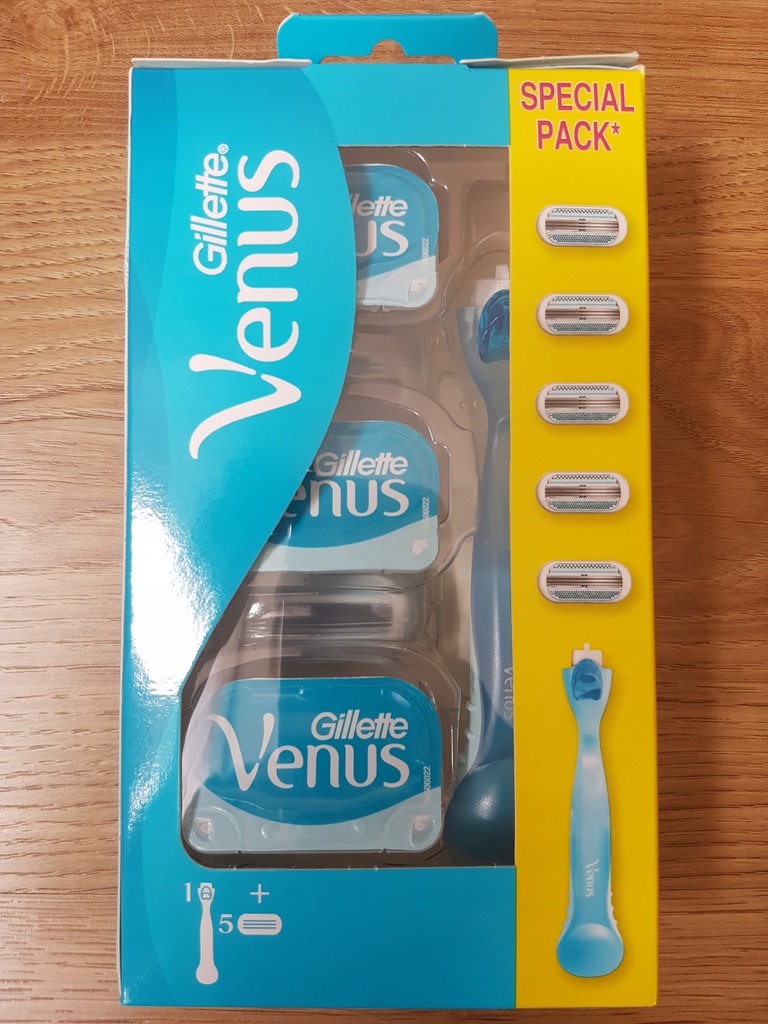 Gillette Venus maszynka + wkłady 5 sztuk zestaw