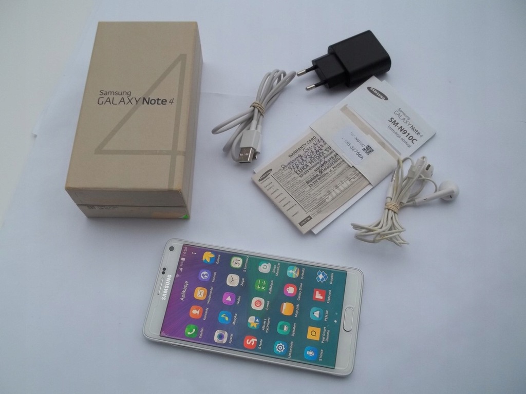 Samsung Note 4 Komplet - Bardzo Ładny. Biały.