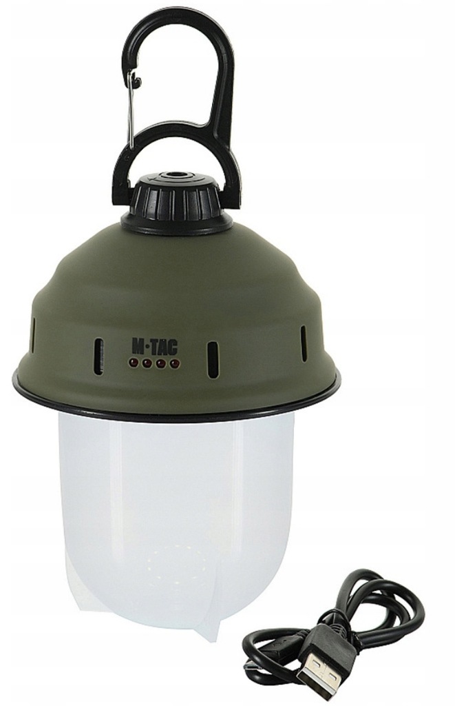 Lampa turystyczna wisząca M-TAC akumulatorowa kempingowa biwakowa Olive