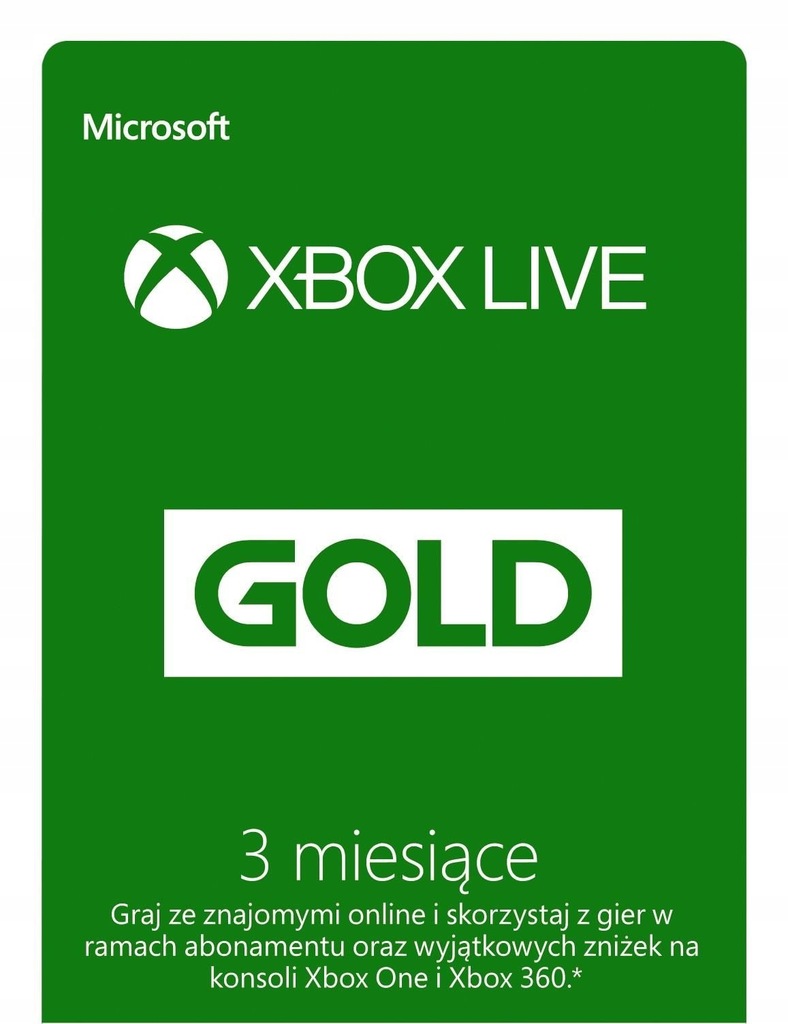 XBOX LIVE GOLD ULTIMATE 3 MIESIĄCE SUBSKRYPCJA