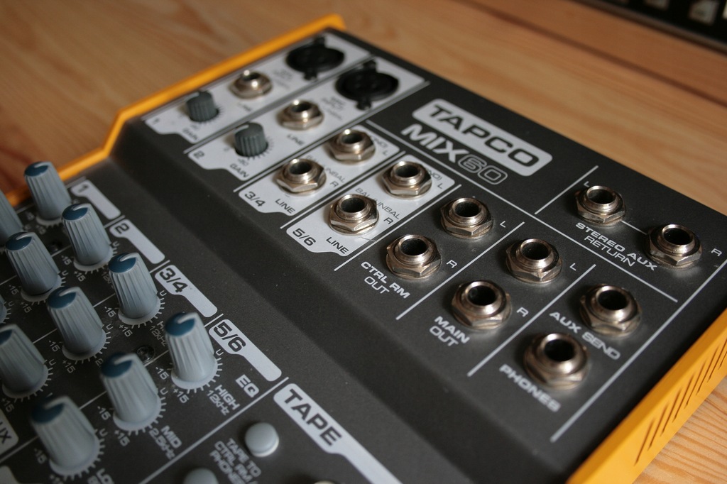 TAPCO MIX60 6チャンネルアナログミキサー TAPCO MIX60 6チャンネルアナログミキサー TAPCO MIX60 6