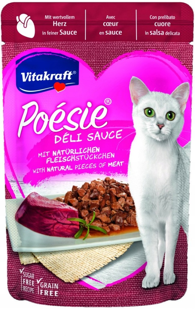 VITAKRAFT POESIE DELI SAUCE serca 85g d/kota
