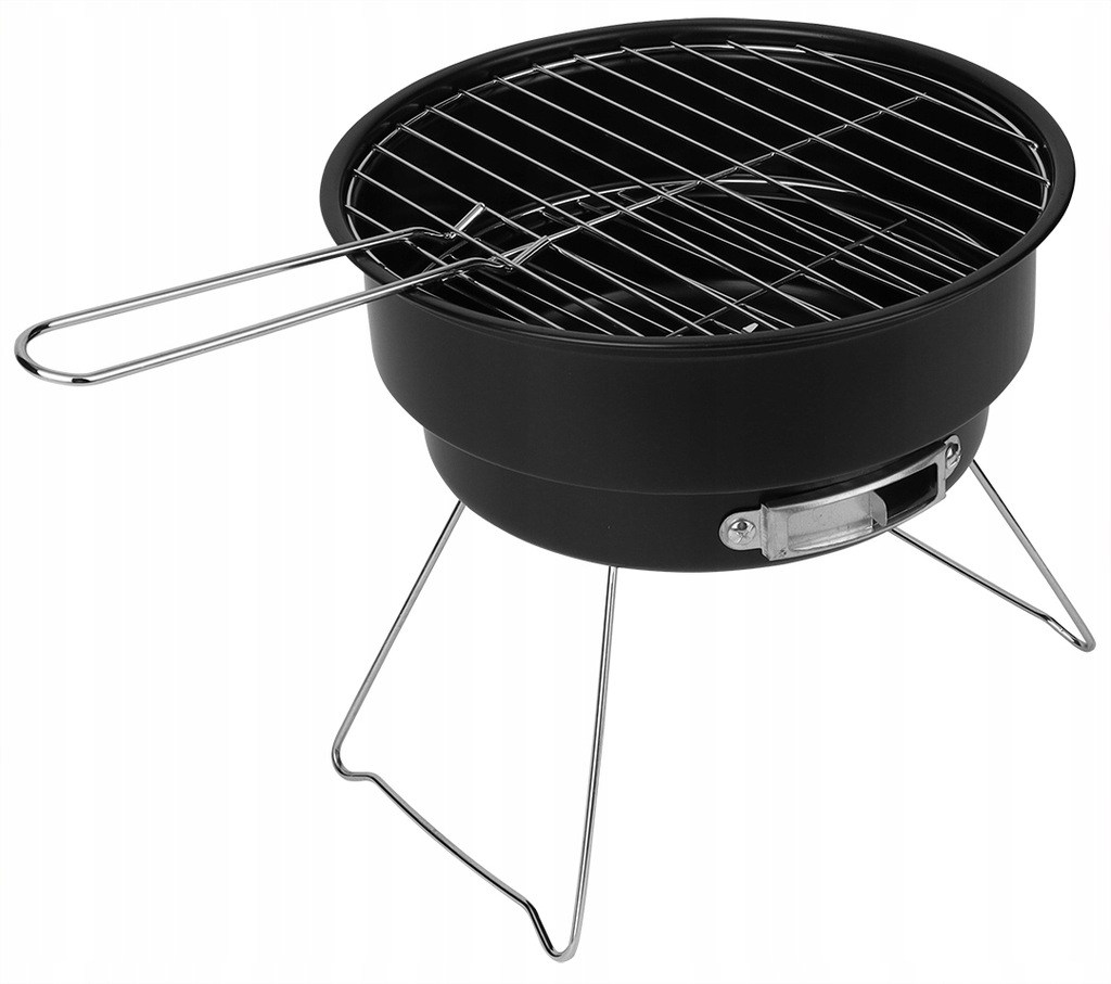 GRILL TURYSTYCZNY składany okrągły 25CM PRZENOŚNY