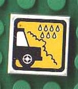 LEGO TILE 2 2X2 3068pb0033 with Car Wash Water Drops Pattern