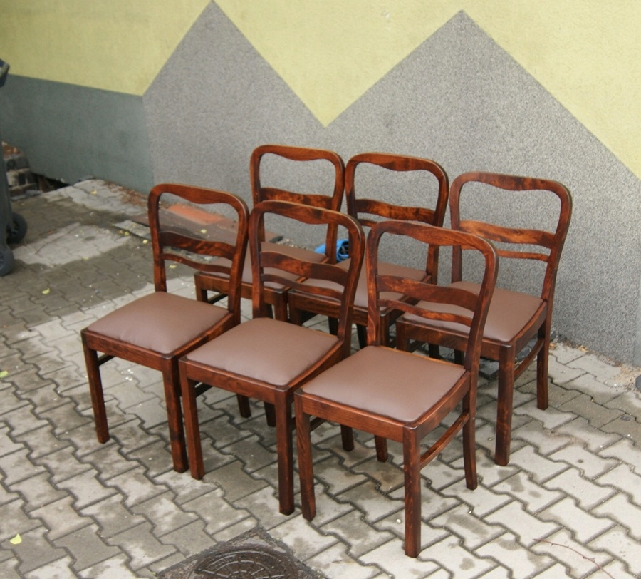 Komplet 6 -ciu krzeseł art-deco