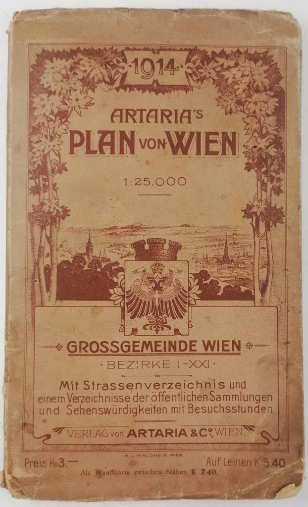 Artaria's Plan von Wien - Skala 1:25000