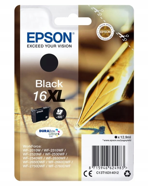 Epson Pen and crossword Singlepack Black 16XL DURA
