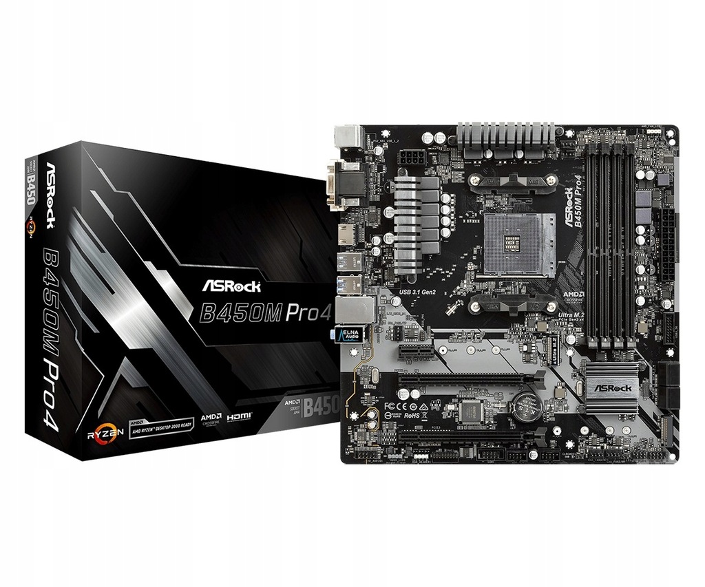 Купить МАТЕРИНСКАЯ ПЛАТА ASROCK B450M PRO4: отзывы, фото, характеристики в интерне-магазине Aredi.ru