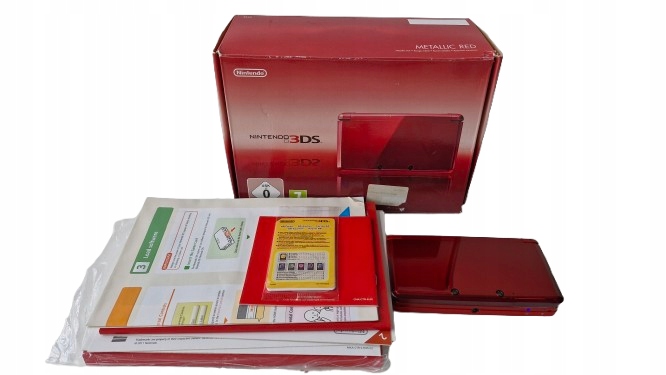 KONSOLA NINTENTO 3DS CZERWONA KOMPLET ZESTAW STAN BDB GWR